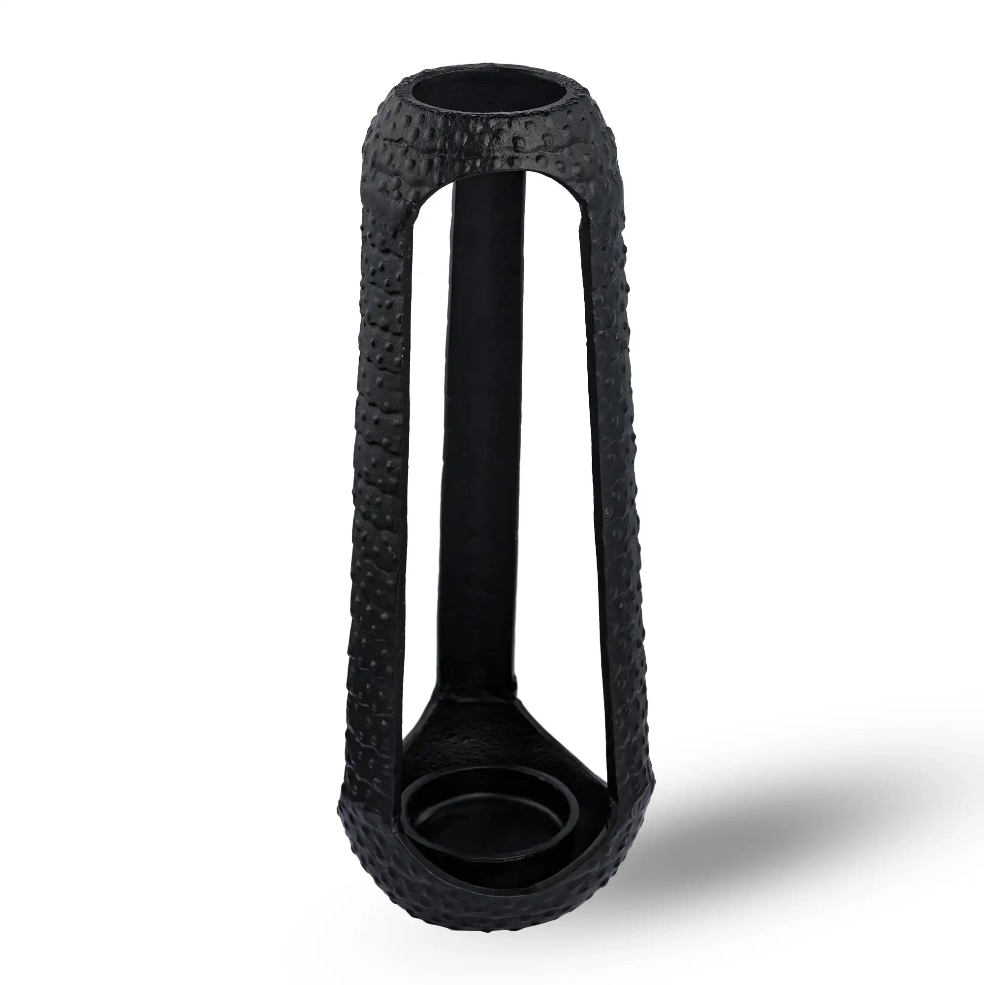 Black Pillar Candle Holder (Large)